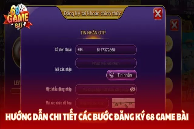 Đăng Ký 68 game bài 2 Đăng Ký Tài Khoản 68 Game Bài