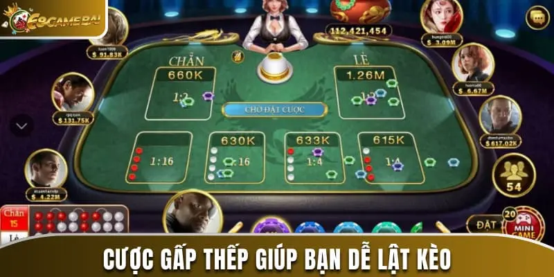 Cược gấp thếp giúp bạn dễ lật kèo