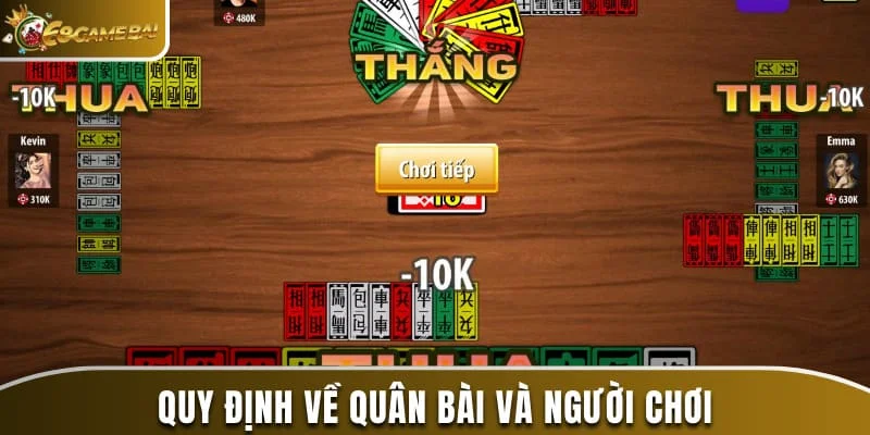 Quy định về quân bài và người chơi