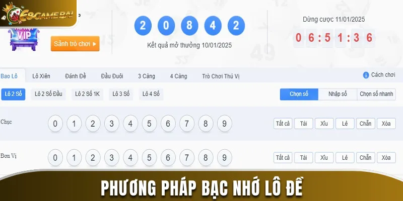 Sử dụng bạc nhớ lô đề xác định cặp số may mắn